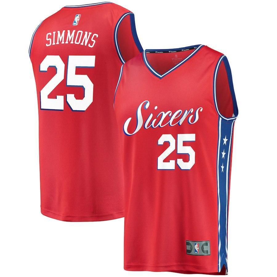 Ben Simmons Philadelphia 76ers Branded Youth Fast Break Jersey Red - Statement Edition 2018/2019