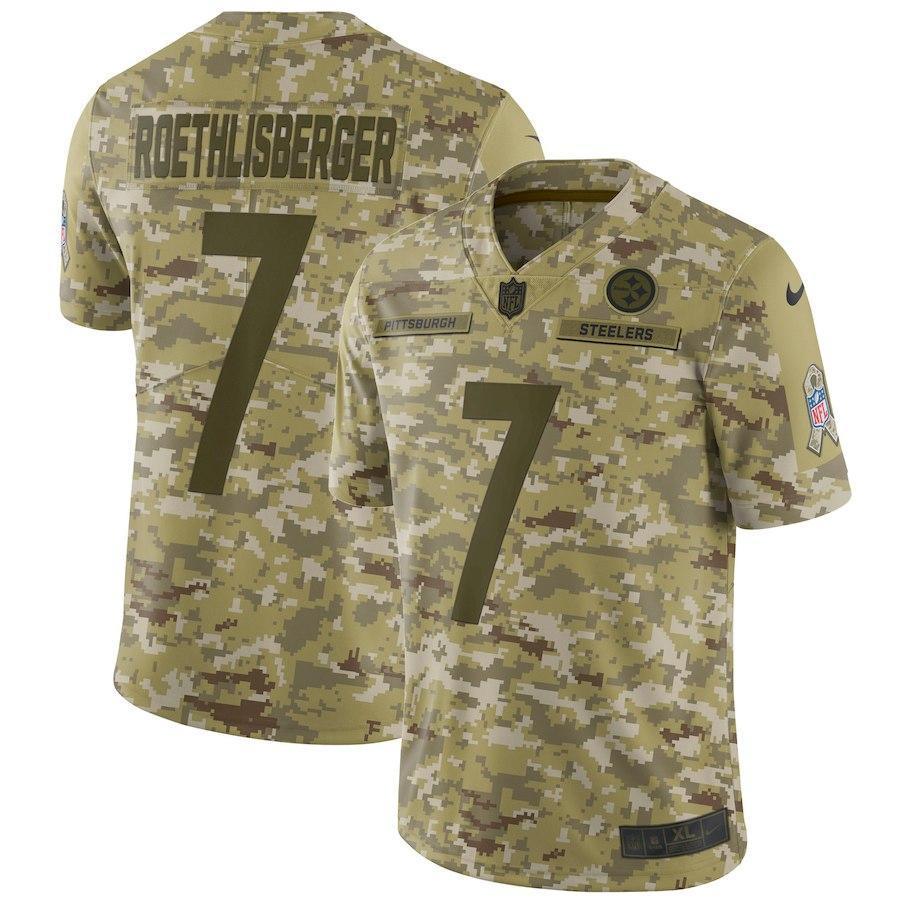 Ben Roethlisberger Pittsburgh Steelers Salute to Service Limited Jersey – Camo 2018/2019