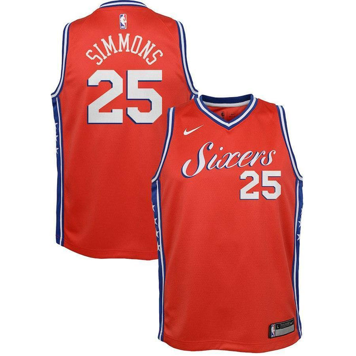 Ben Simmons Philadelphia 76ers Youth Jersey - Red 2018/2019