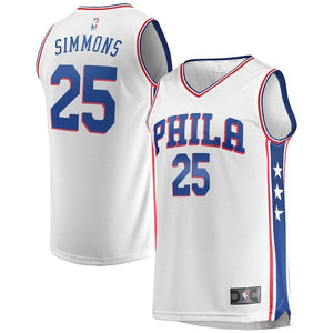 Ben Simmons Philadelphia 76ers Branded Youth Fast Break Jersey White - Association Edition 2018/2019