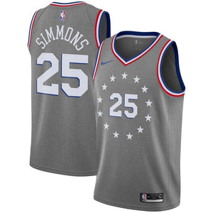 Ben Simmons Philadelphia 76ers Youth Jersey – City Edition – Gray 2018/2019