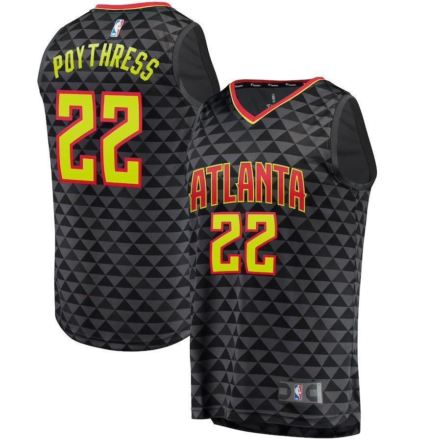 Alex Poythress Atlanta Hawks Branded Fast Break Jersey - Icon Edition - Black