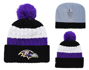 Men's Baltimore Ravens New Era 2018 NFL Knit Beanie Hat