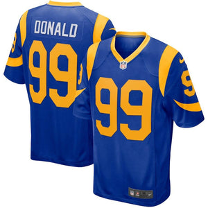 AARON DONALD LOS ANGELES RAMS SUPER BOWL PLAYER GAME JERSEY – ROYAL