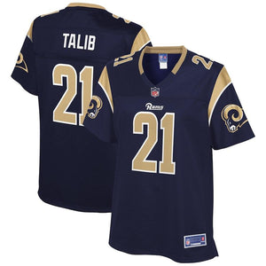 AQIB TALIB LOS ANGELES RAMS SUPER BOWL NFL WOMEN'S PLAYER JERSEY - NAVY