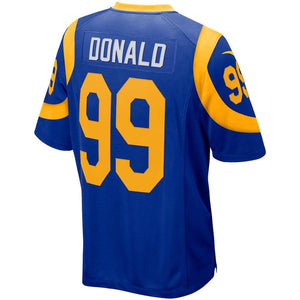 AARON DONALD LOS ANGELES RAMS SUPER BOWL PLAYER GAME JERSEY – ROYAL