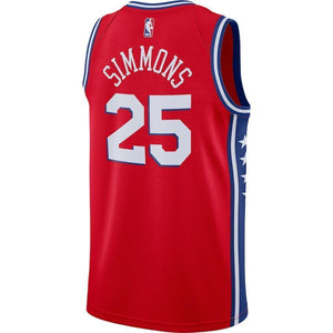 Ben Simmons Philadelphia 76ers Red Swingman Jersey 2018 - 2019