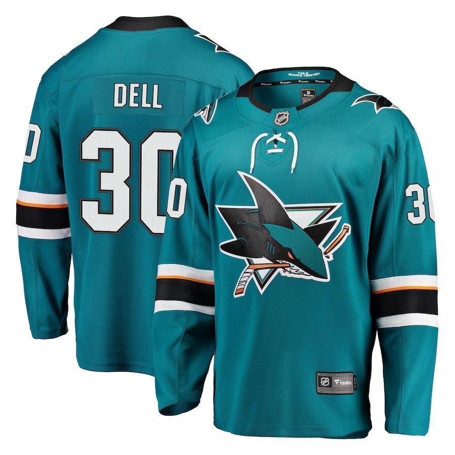 Aaron Dell San Jose Sharks Player Swingman Jersey