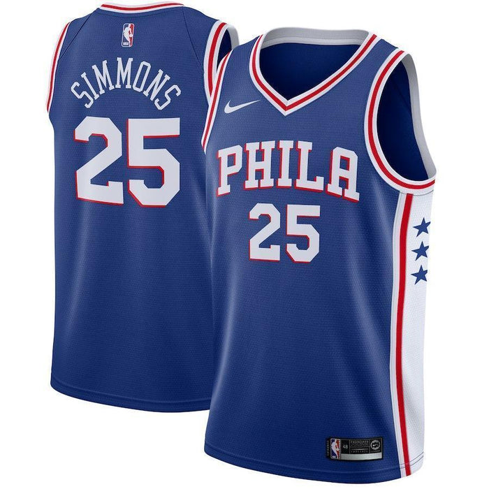 Ben Simmons Philadelphia 76ers Blue Swingman Jersey 2018 - 2019