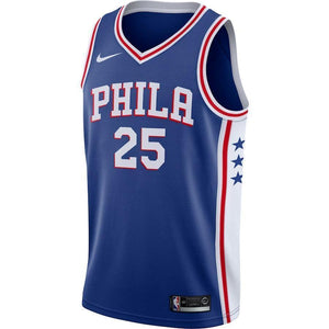 Ben Simmons Philadelphia 76ers Blue Swingman Jersey 2018 - 2019