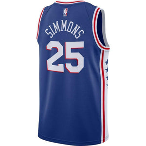 Ben Simmons Philadelphia 76ers Blue Swingman Jersey 2018 - 2019